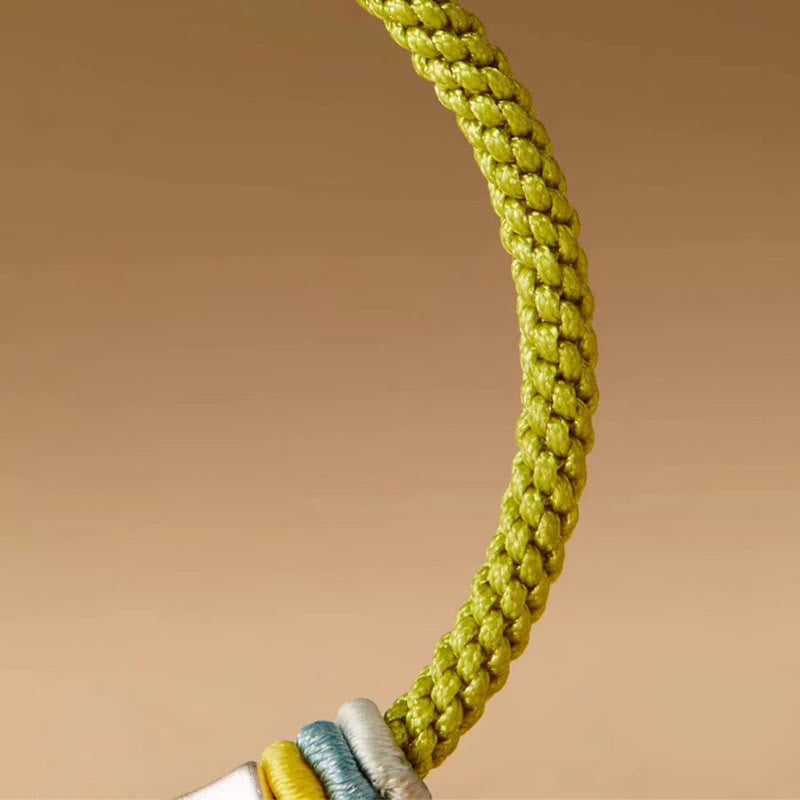 Red String 999 Sterling Silver Bamboo Enlightenment Bracelet