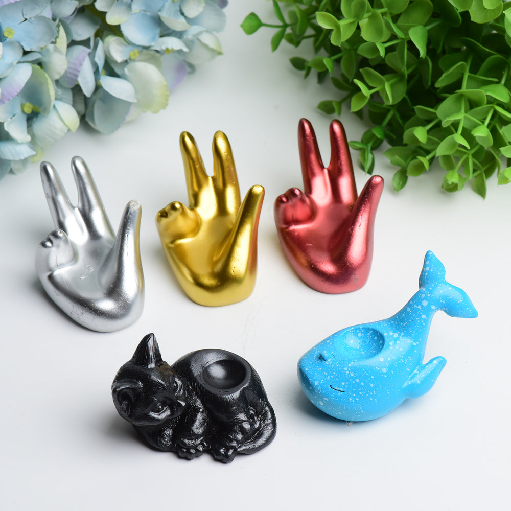 Resin Crystal Sphere Stands Display Holder 2.6-3.0 Inch