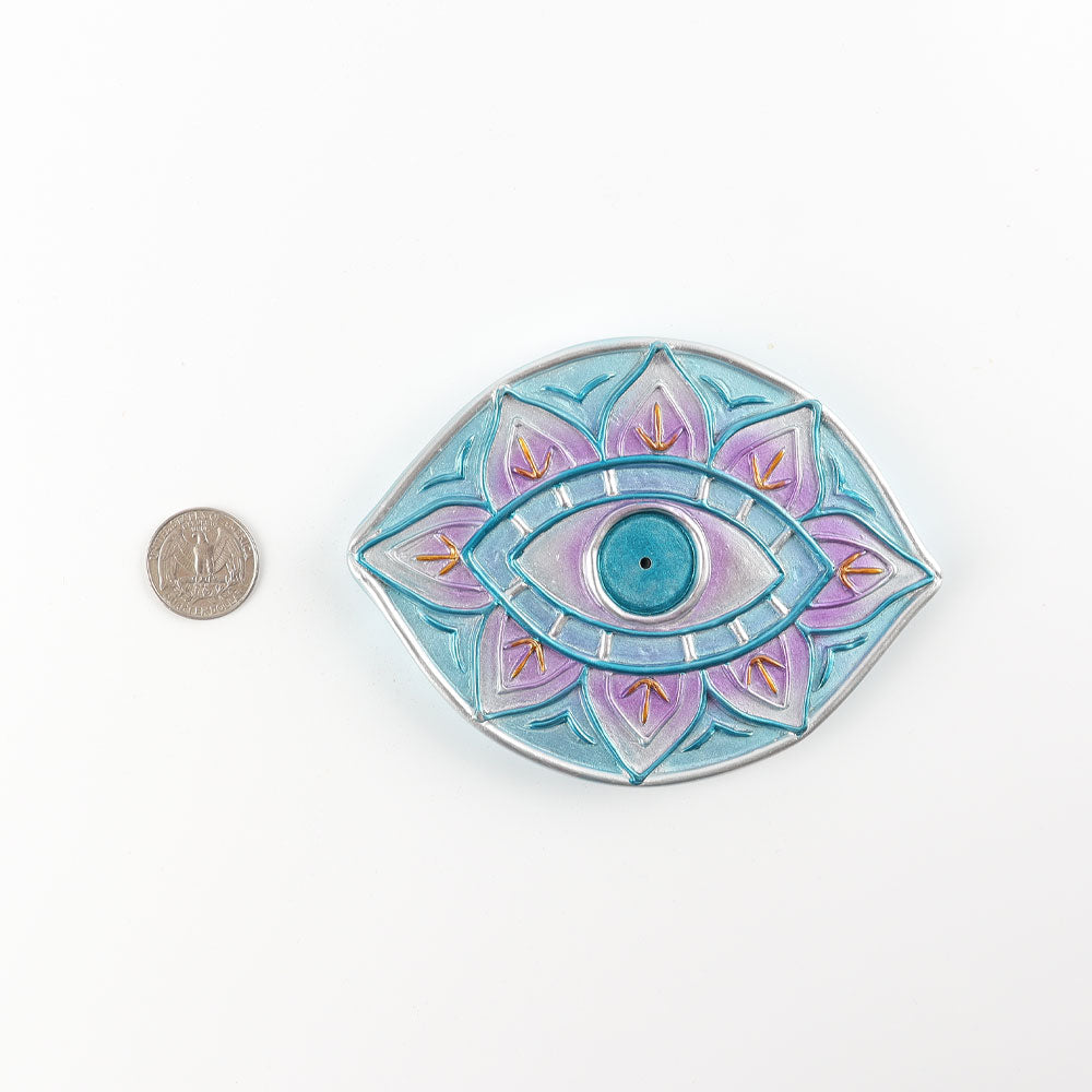Resin Eye Shape Incense Holder 12.5cm for Meditation