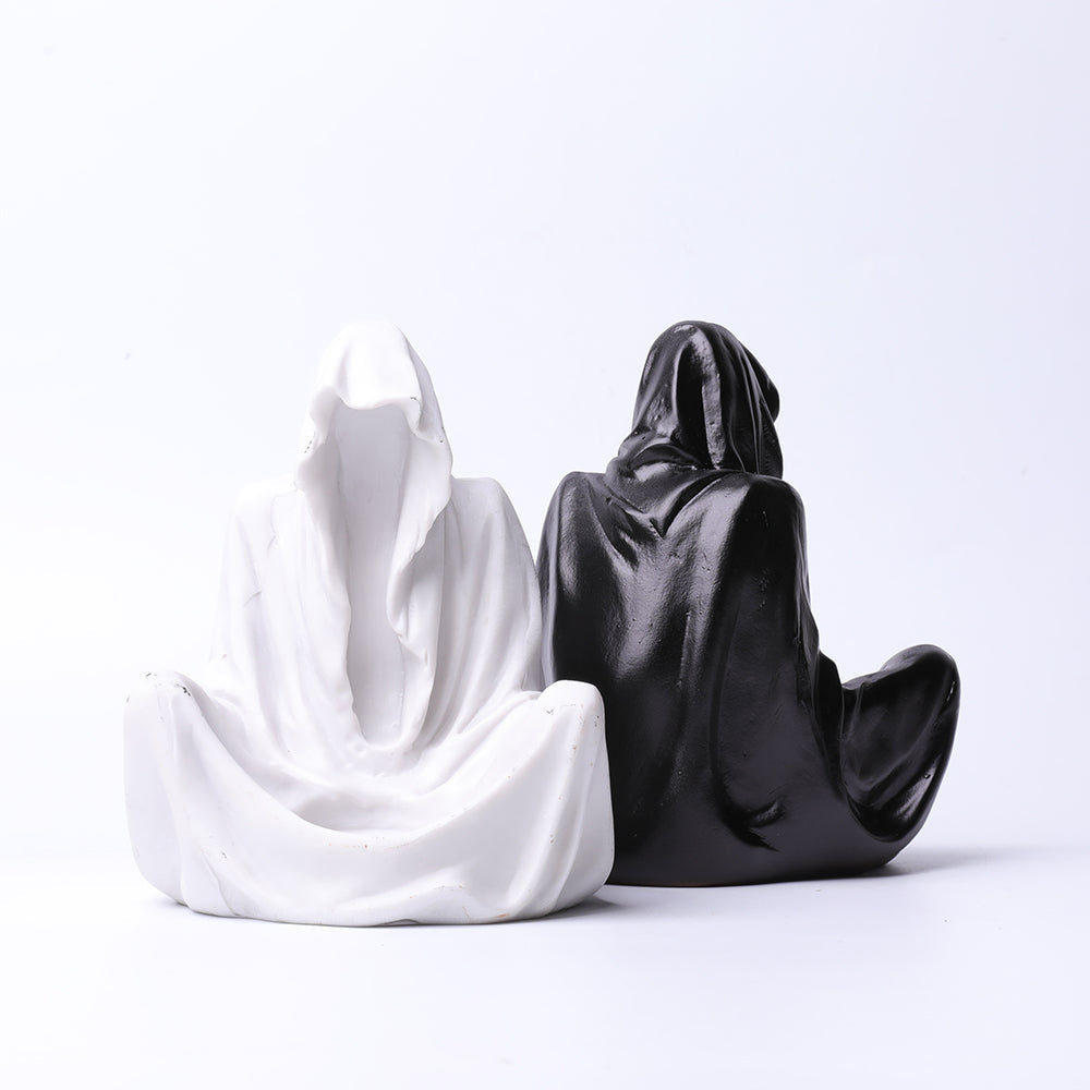 Resin Grim Reaper Candle Holder for Crystal Decor