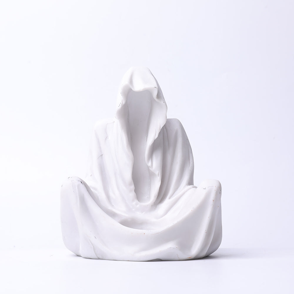 Resin Grim Reaper Candle Holder for Crystal Decor