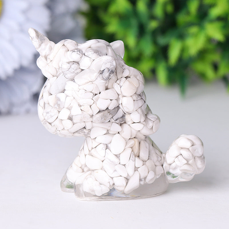 Resin Unicorn Crystal Carvings 2.5-3 Inch Healing Figurines