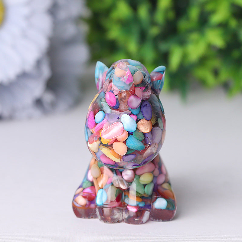 Resin Unicorn Crystal Carvings 2.5-3 Inch Healing Figurines