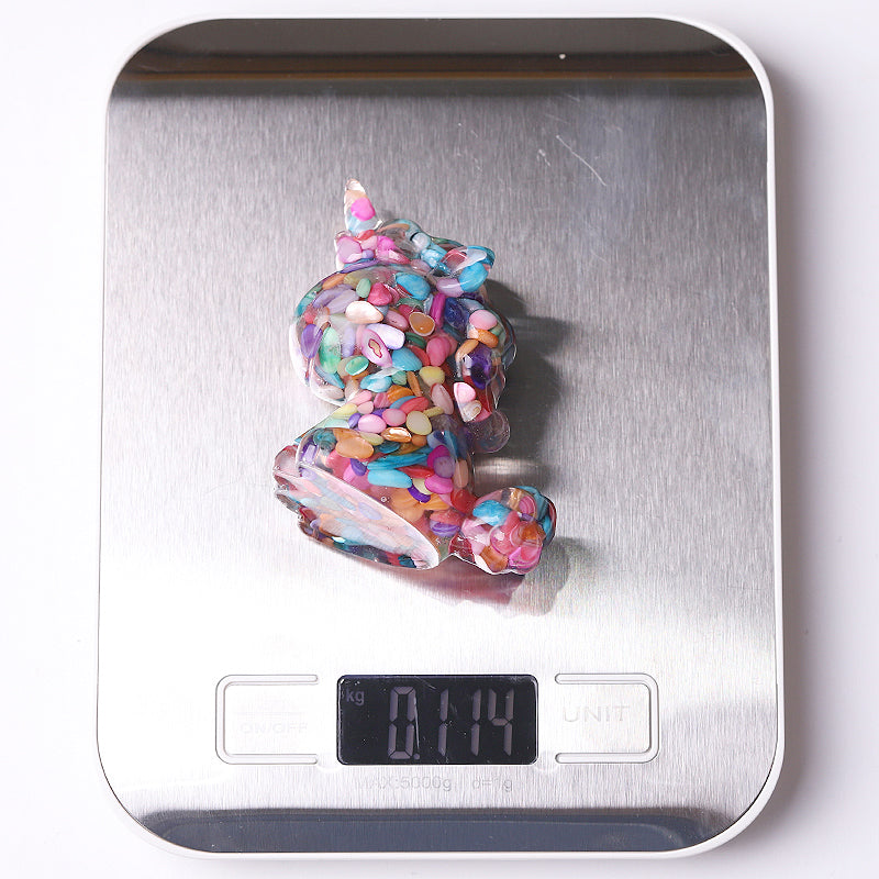 Resin Unicorn Crystal Carvings 2.5-3 Inch Healing Figurines