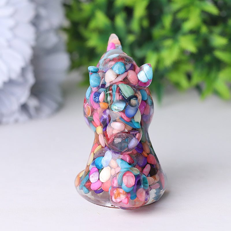 Resin Unicorn Crystal Carvings 2.5-3 Inch Healing Figurines