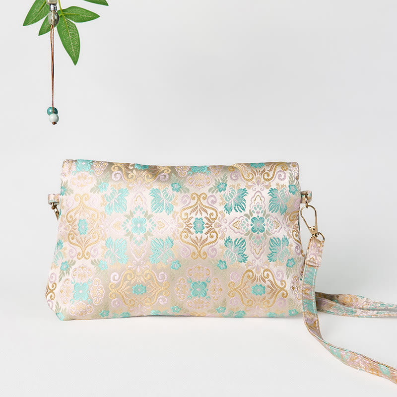 Retro Floral Polyester Cotton Bohemian Crossbody Bag