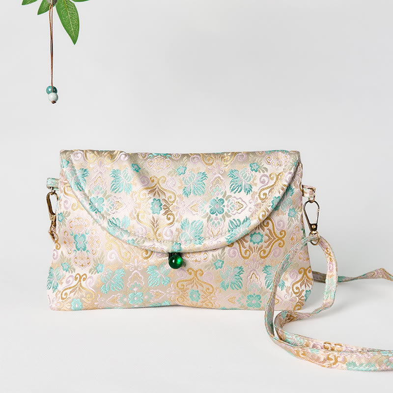 Retro Floral Polyester Cotton Bohemian Crossbody Bag