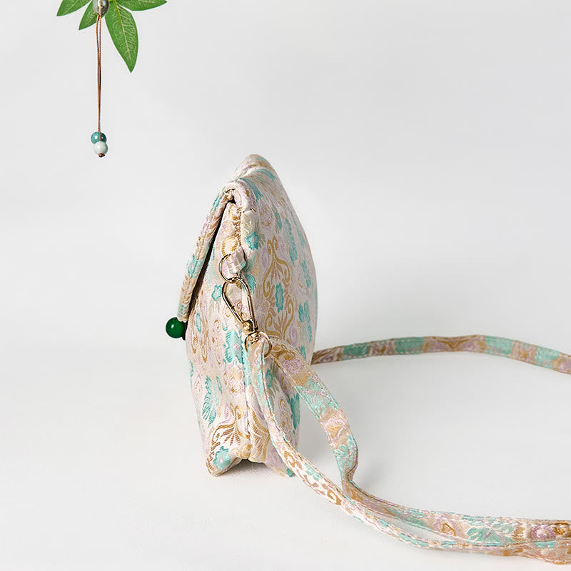 Retro Floral Polyester Cotton Bohemian Crossbody Bag