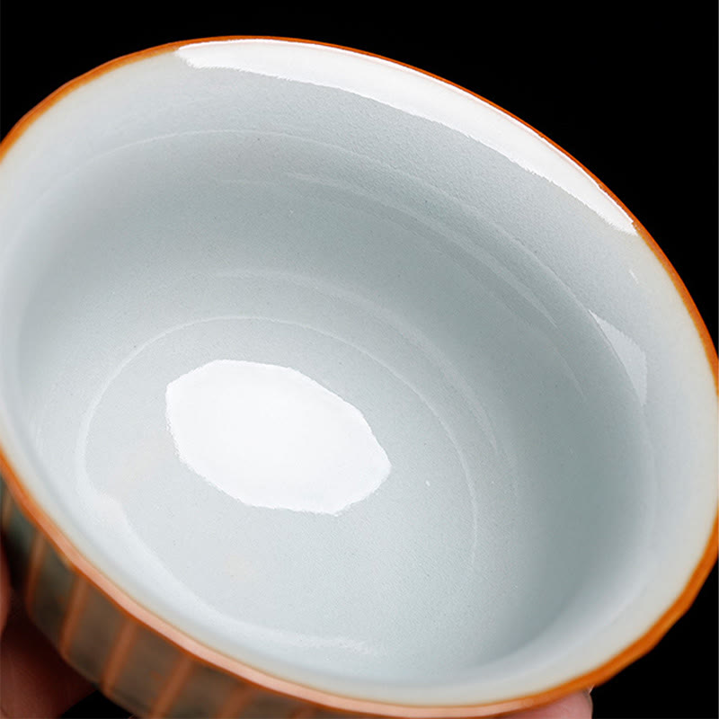 Retro Glaze Kiln Change Ceramic Gaiwan Tea Cup 150ml