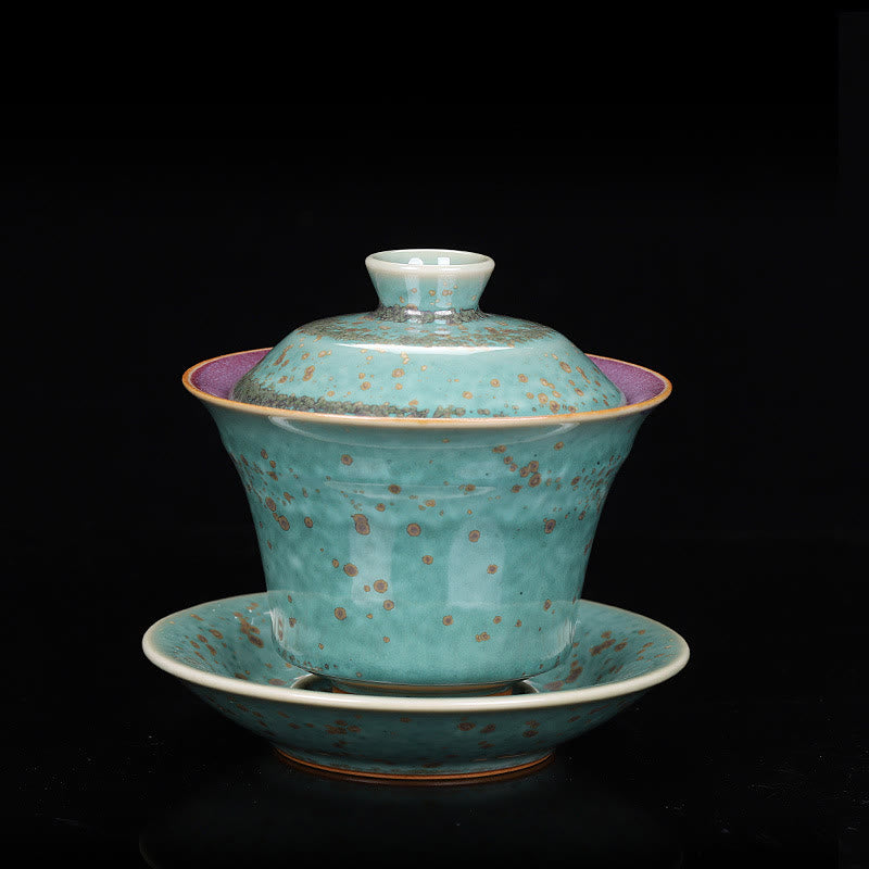 Retro Glaze Kiln Change Ceramic Gaiwan Tea Cup 150ml