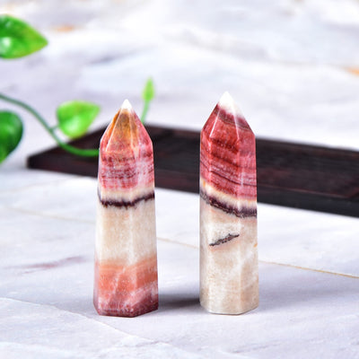 Rhodochrosite Crystal Tower for Emotional Balance