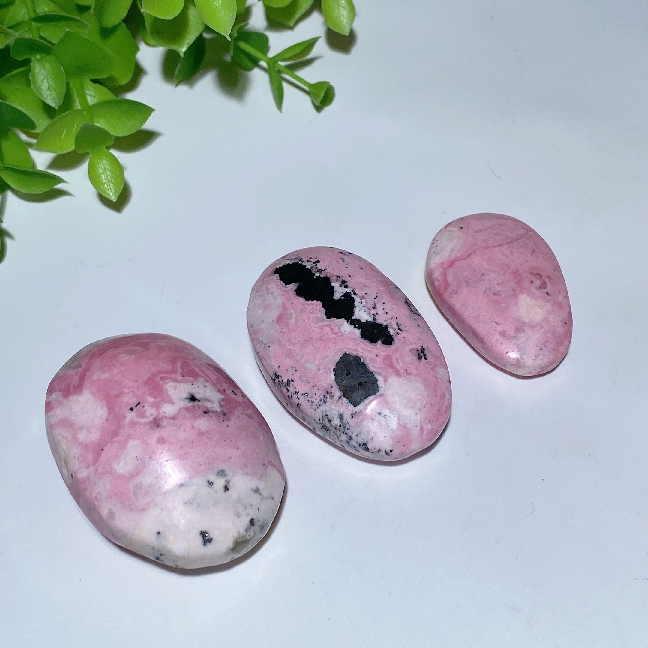 Rhodochrosite Heart Palm Stone 1.5-2.8 inch Healing Crystal