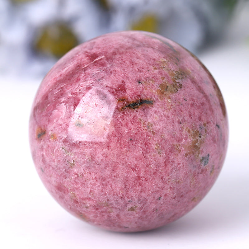 Rhodonite Crystal Sphere 2.5-4.5 Inch Energy Healing Orb