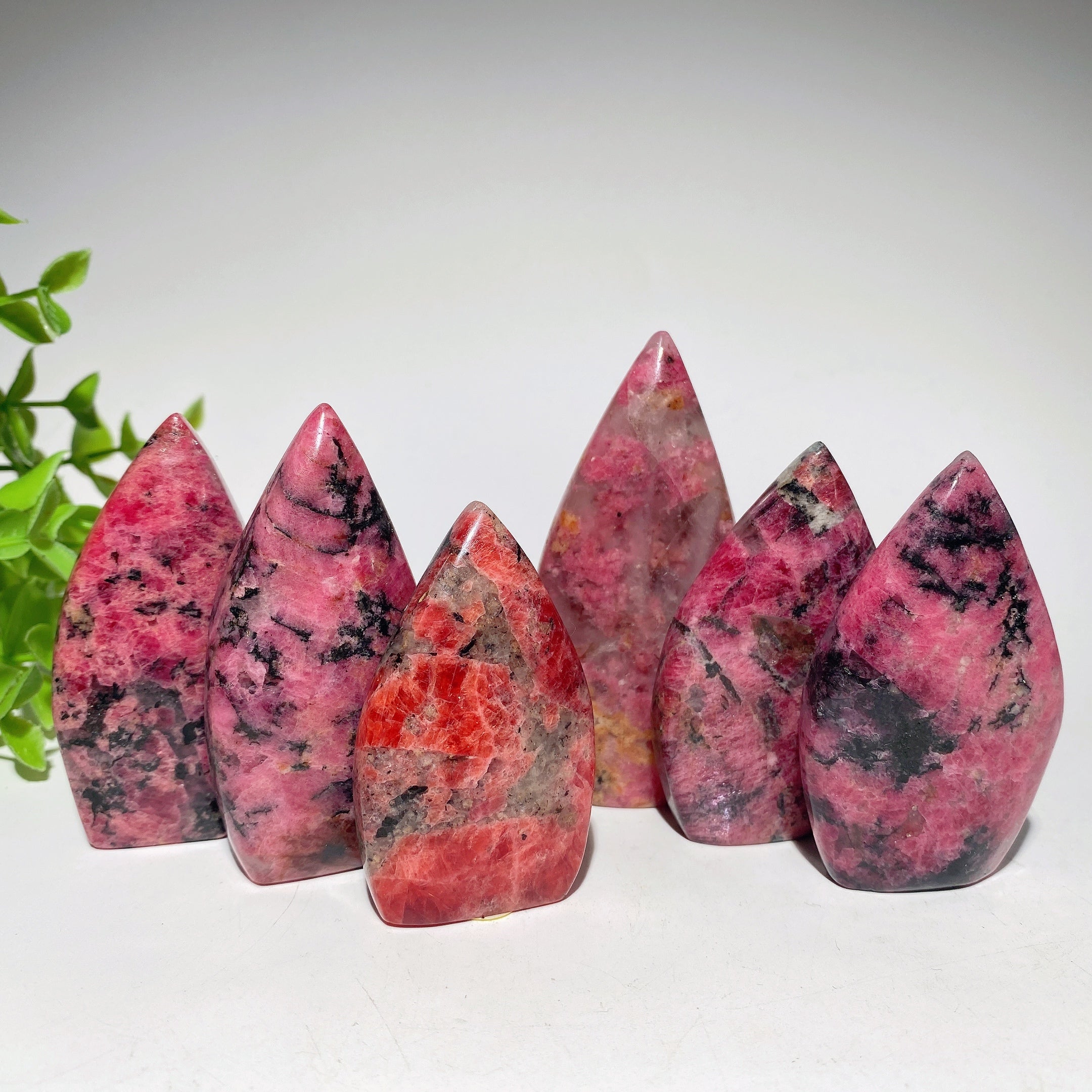 Rhodonite Free Form Crystal Specimens 2-3.5 Inch Healing Stones
