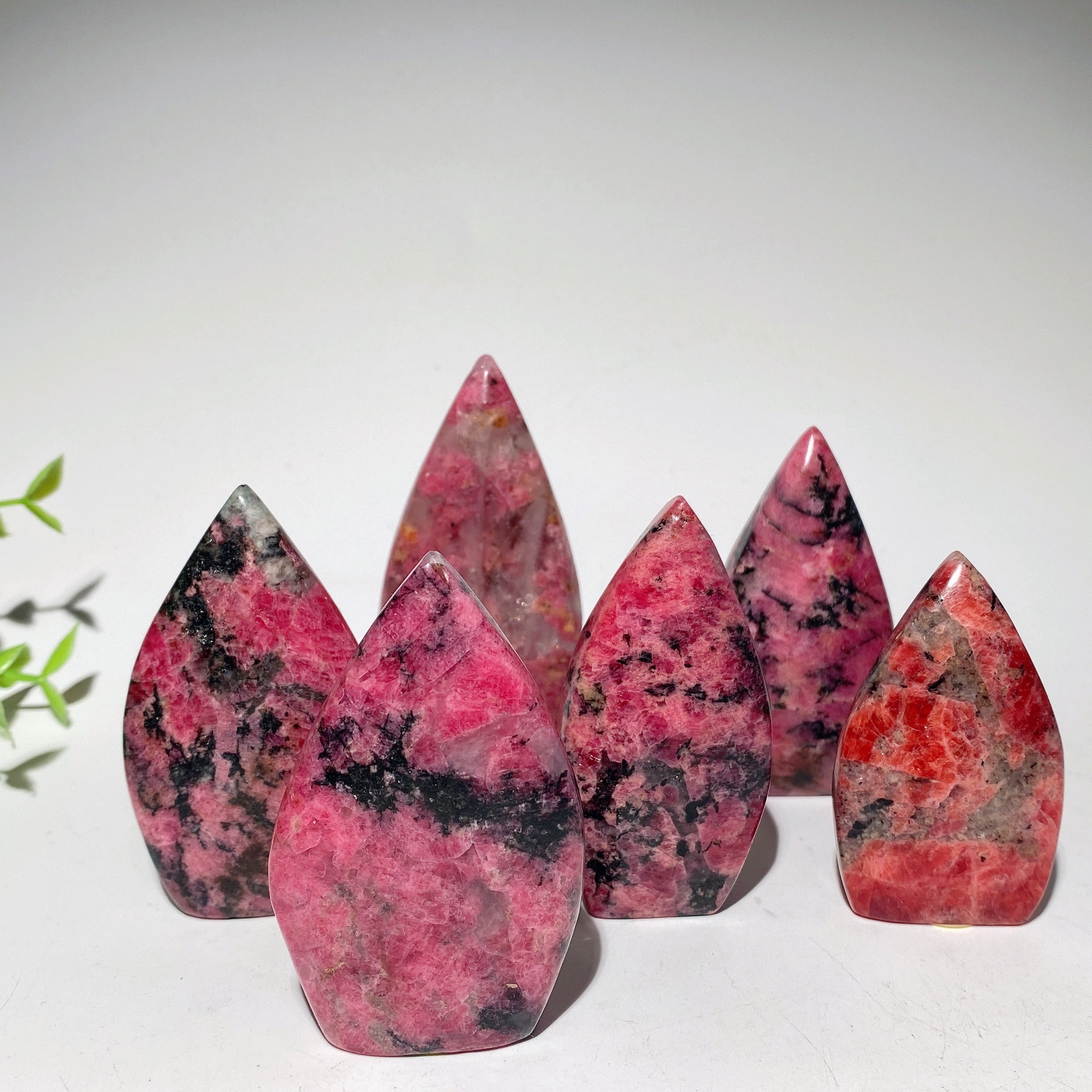Rhodonite Free Form Crystal Specimens 2-3.5 Inch Healing Stones