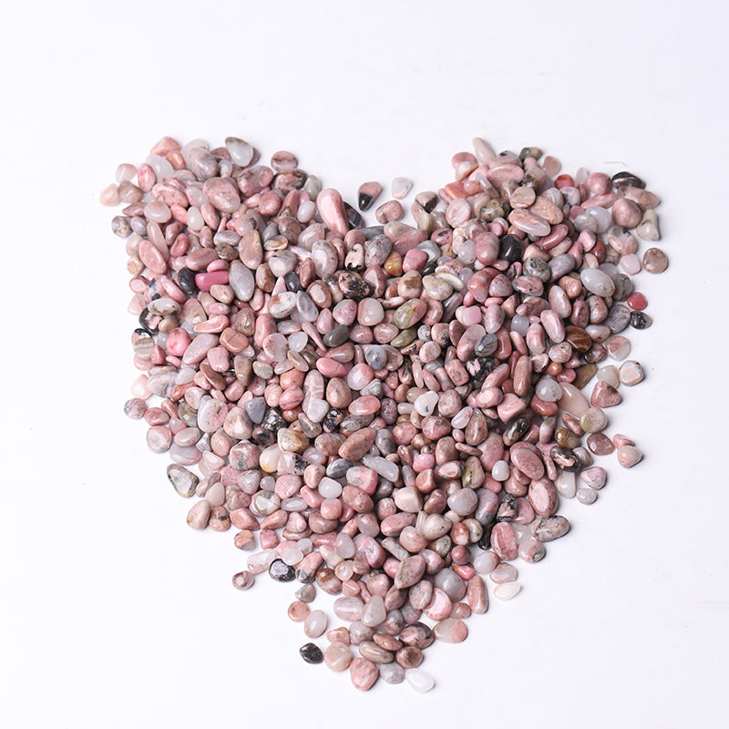 Rhodonite Tumbled Crystal Chips 5mm-7mm Healing Stones