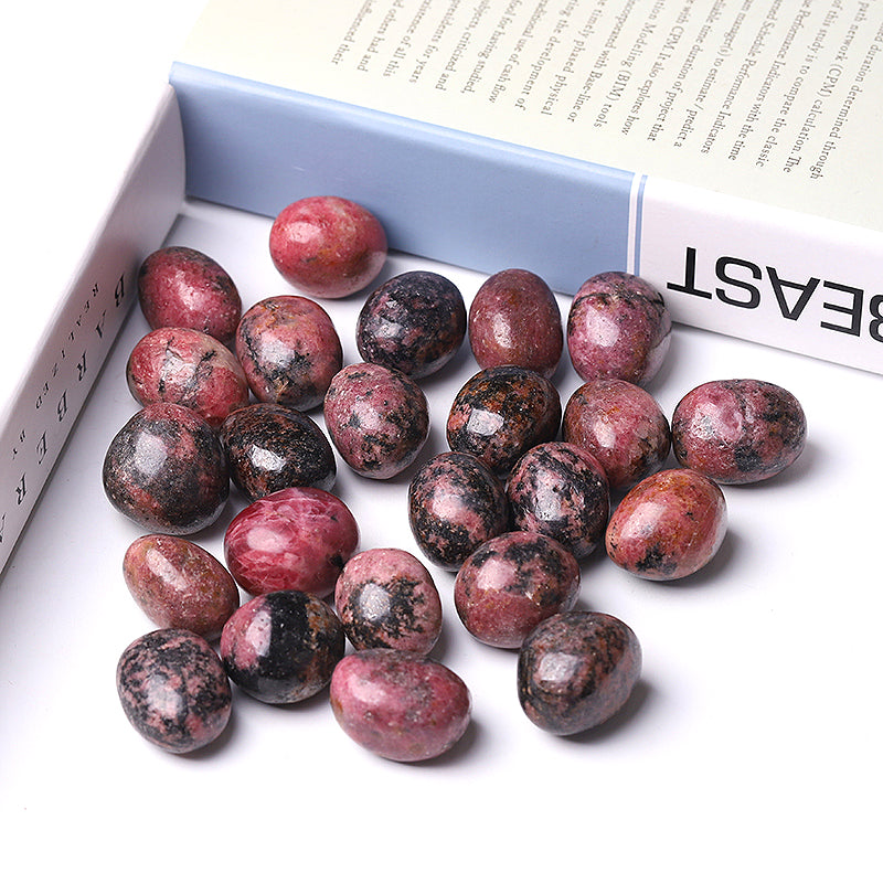 Rhodonite Tumbled Stones 2.5-3.5cm Emotional Healing Crystals