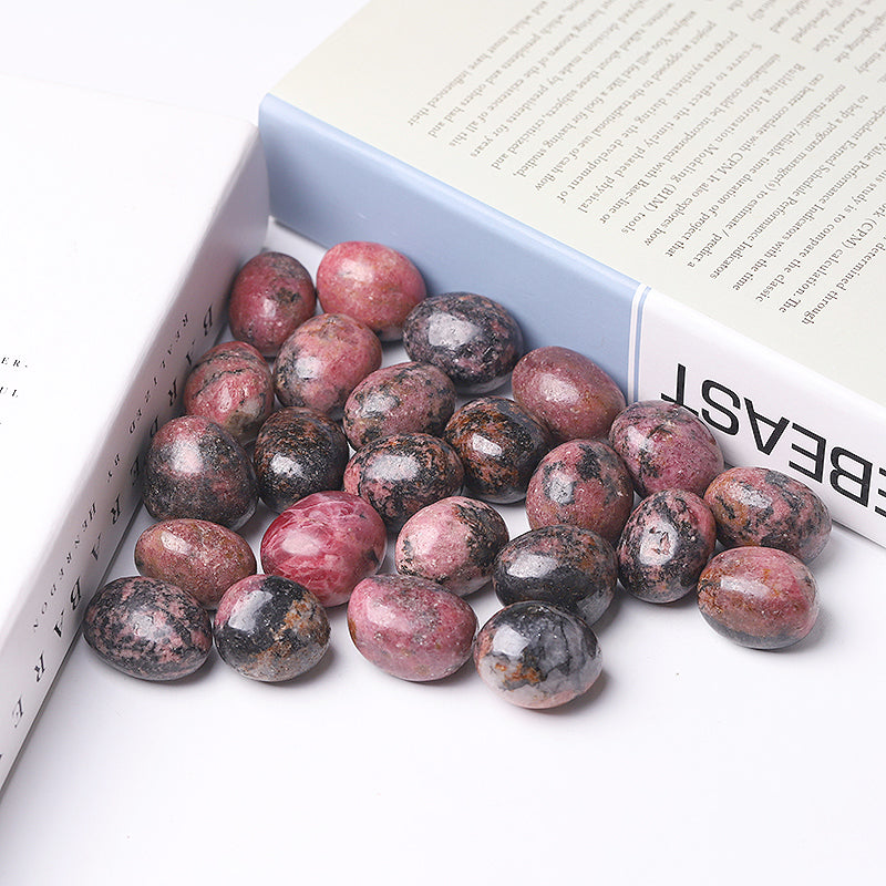 Rhodonite Tumbled Stones 2.5-3.5cm Emotional Healing Crystals