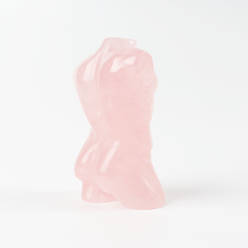 Rose Quartz Crystal Figurine 3.45in Healing Sculpture