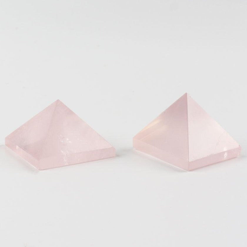 Rose Quartz Crystal Pyramid Carving 1.15 inches Healing