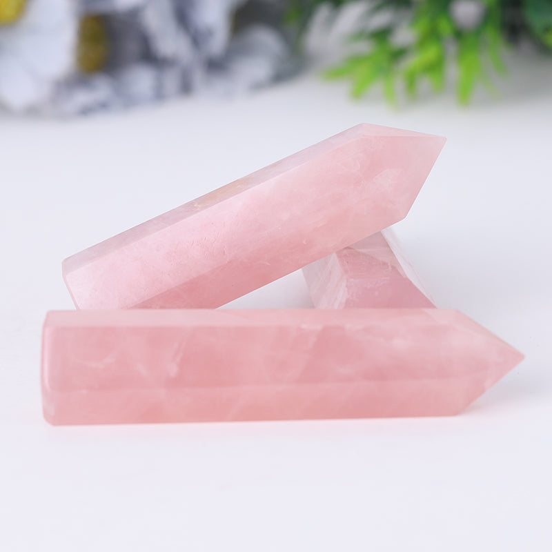 Rose Quartz Healing Crystal Tower 2.4-4.5in for Love
