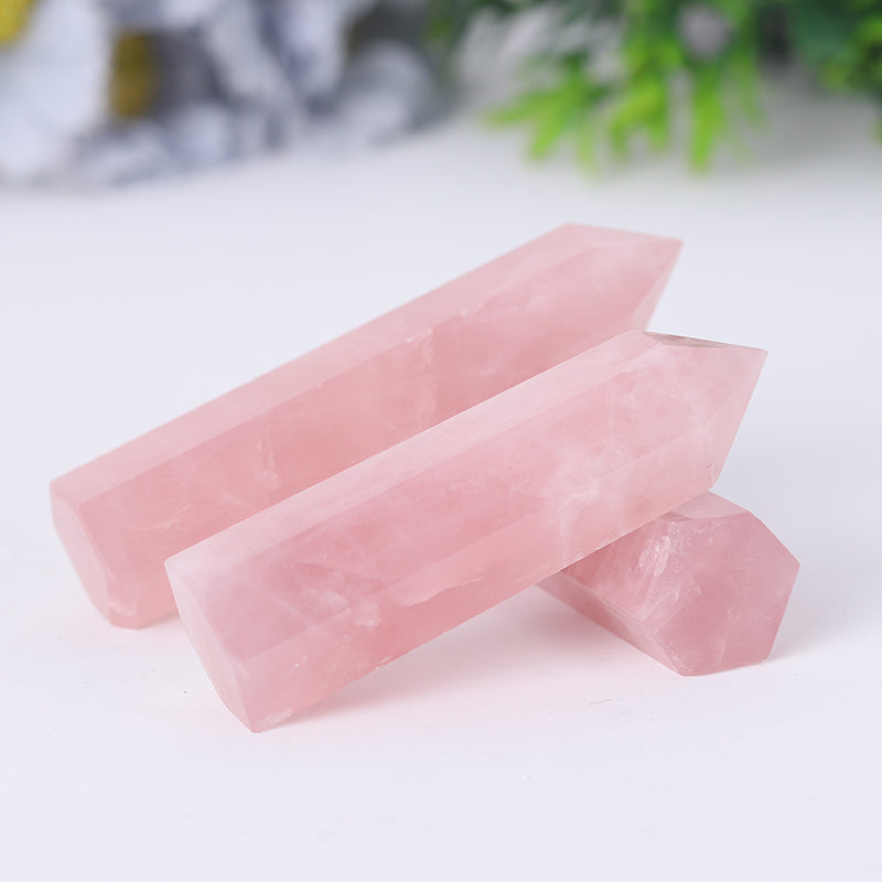 Rose Quartz Healing Crystal Tower 2.4-4.5in for Love