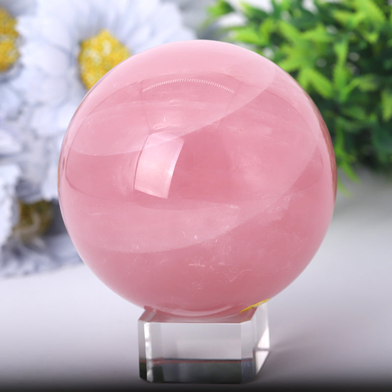Rose Quartz Sphere 2-4.5 inch Healing Crystal Orb
