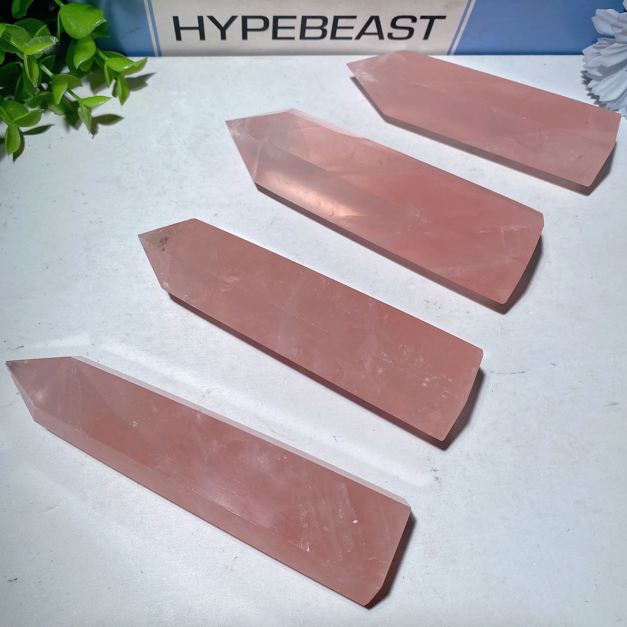 Rose Quartz Tower Crystal 3.5-8 Inch Healing Energy