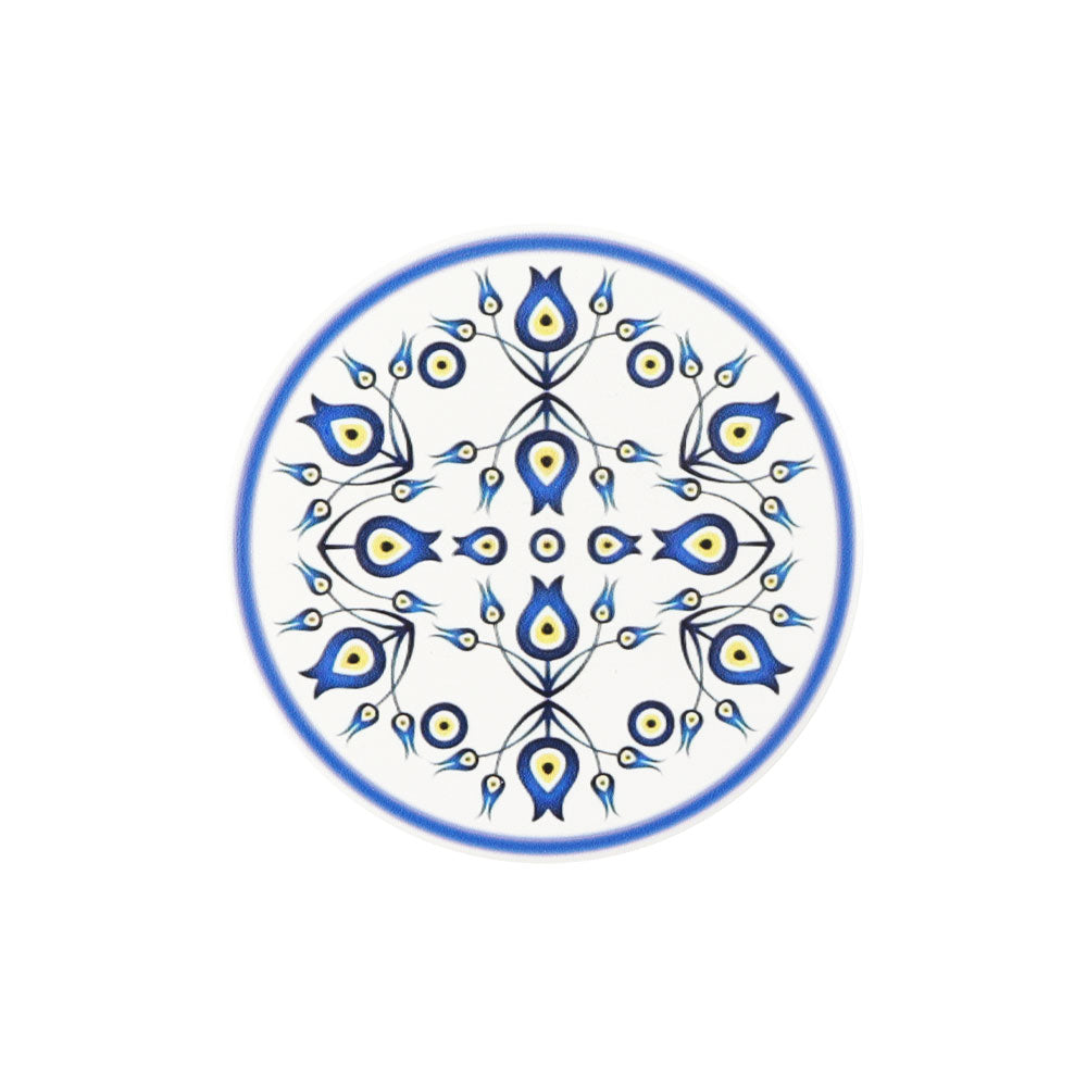 Round Ceramic Eye Painting Coaster 4.24 inch