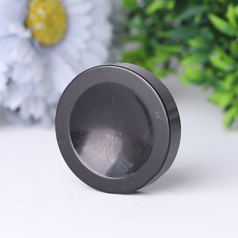 Round Shungite Crystal Holder 2 Inch | Crystal Decor