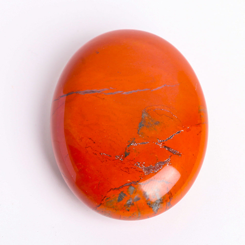 Ruby Crystal Palm Stone 1.78in x 1.38in Healing Touchstone