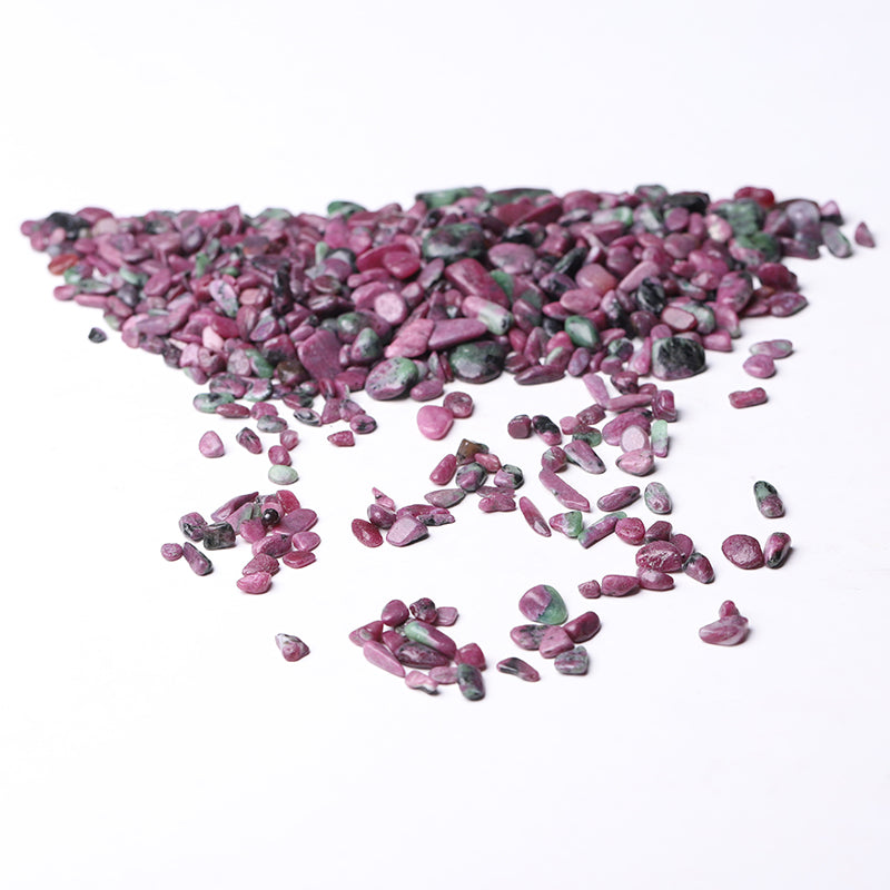 Ruby in Zoisite Tumbled Crystal Chips 0.1kg Bag