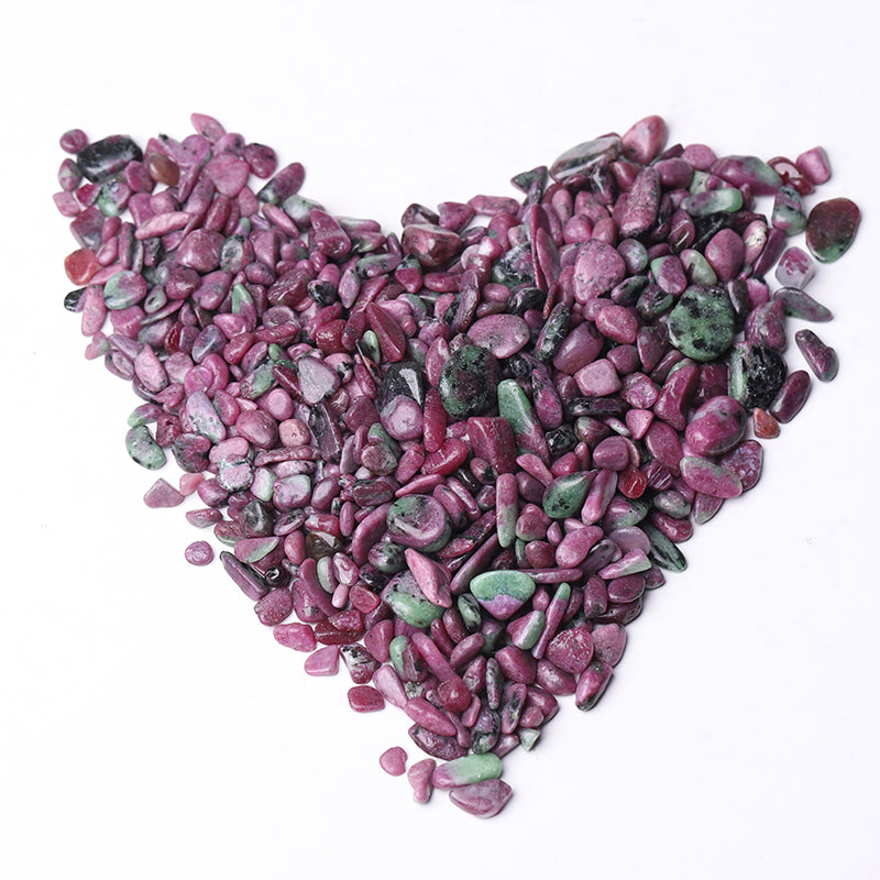 Ruby in Zoisite Tumbled Crystal Chips 0.1kg Bag