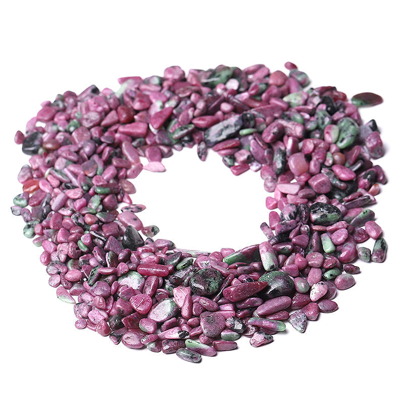 Ruby in Zoisite Tumbled Crystal Chips 0.1kg Bag
