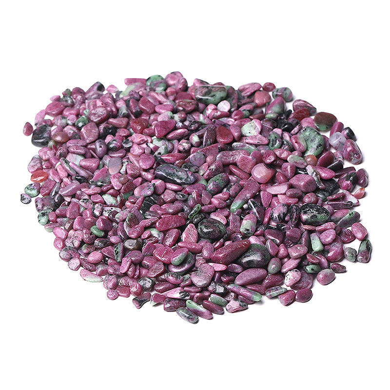 Ruby in Zoisite Tumbled Crystal Chips 0.1kg Bag