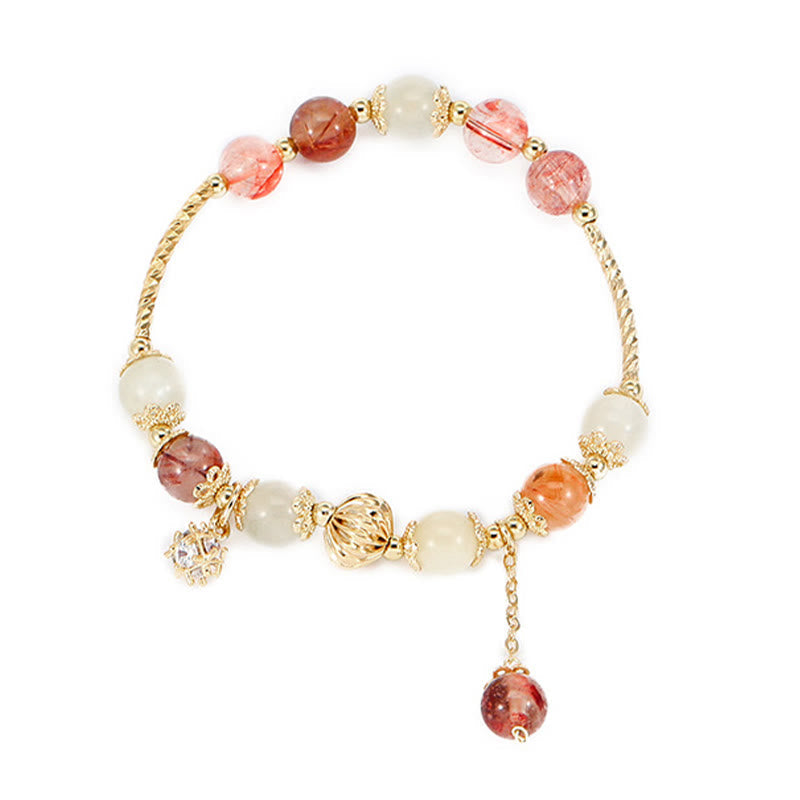 Rutilated Quartz Auspiciousness Bracelet 7mm Beads