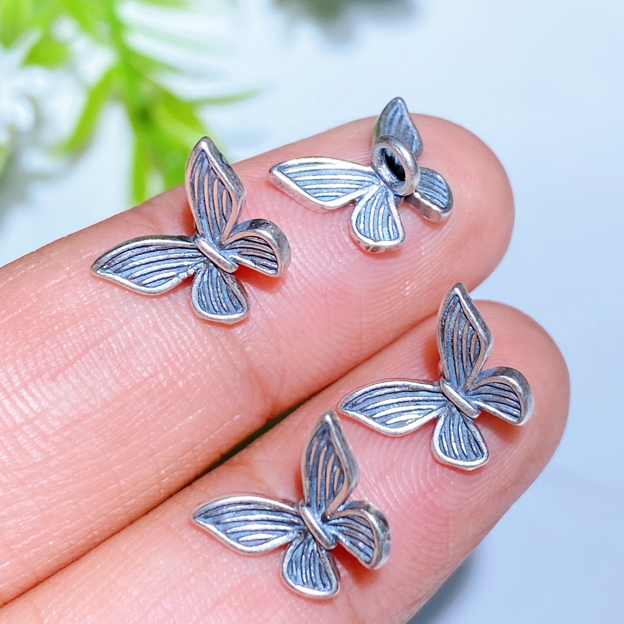 S925 Silver Carved Charms for Spiritual Jewelry DIY 5-15mm