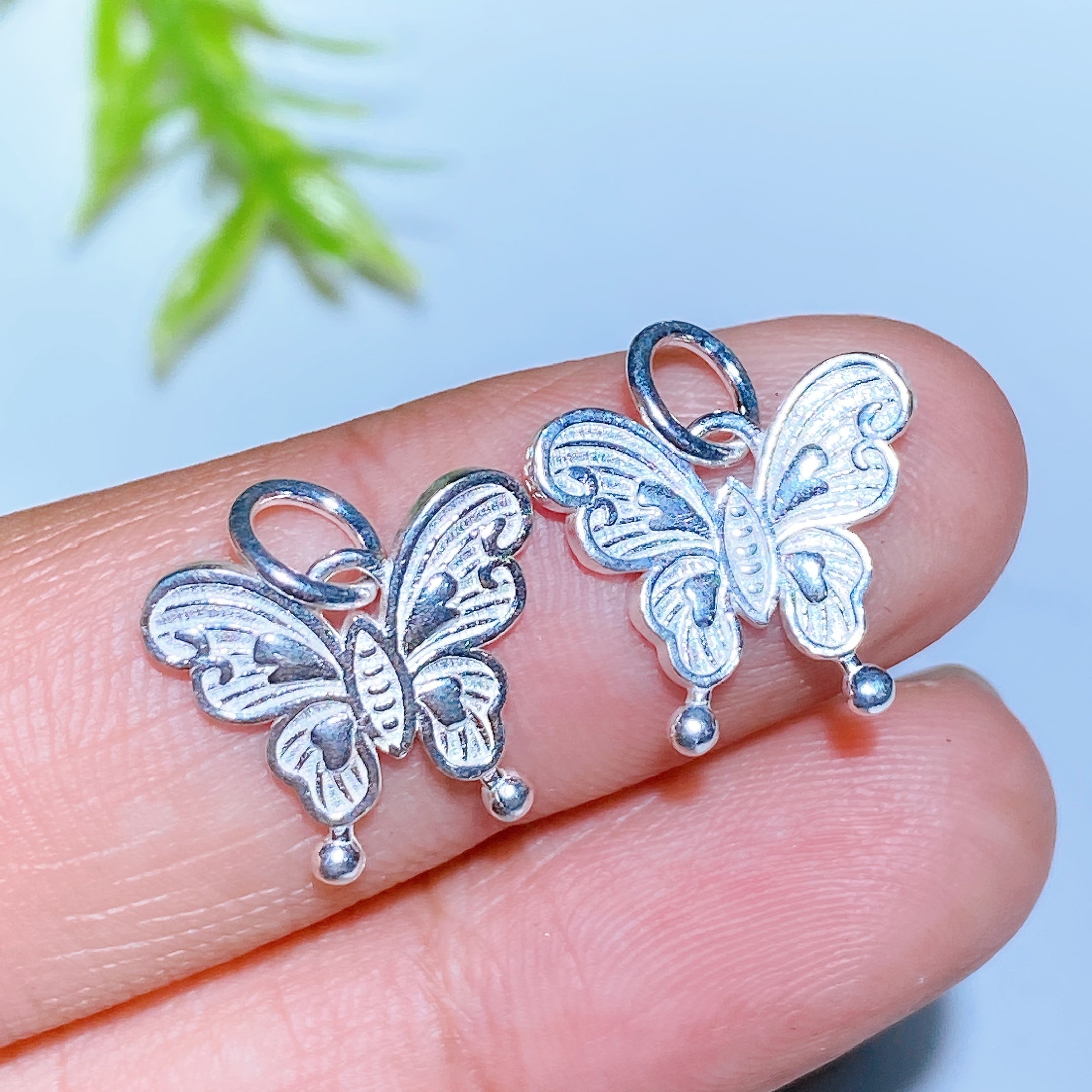 S925 Silver Carved Charms for Spiritual Jewelry DIY 5-15mm
