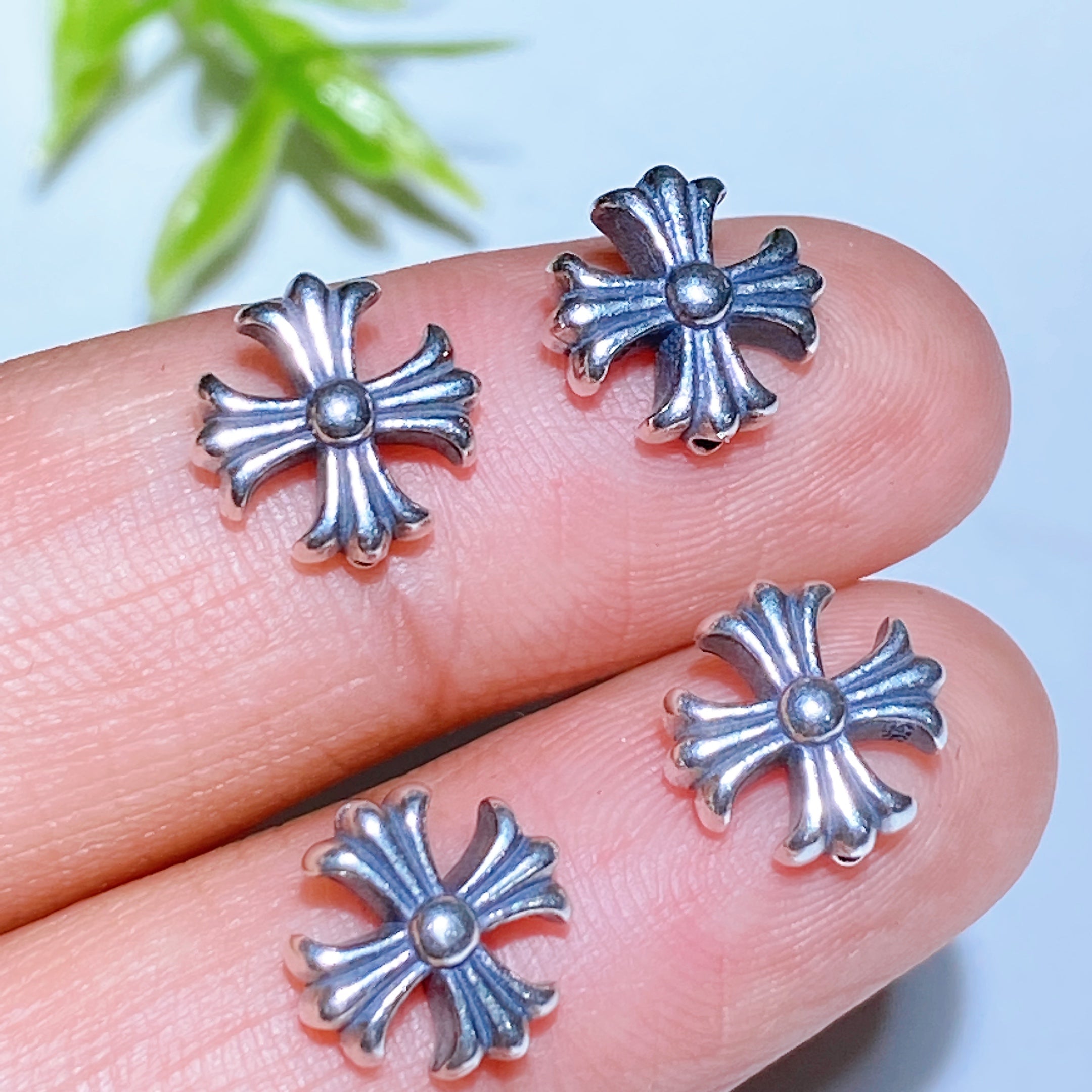 S925 Silver Carved Charms for Spiritual Jewelry DIY 5-15mm
