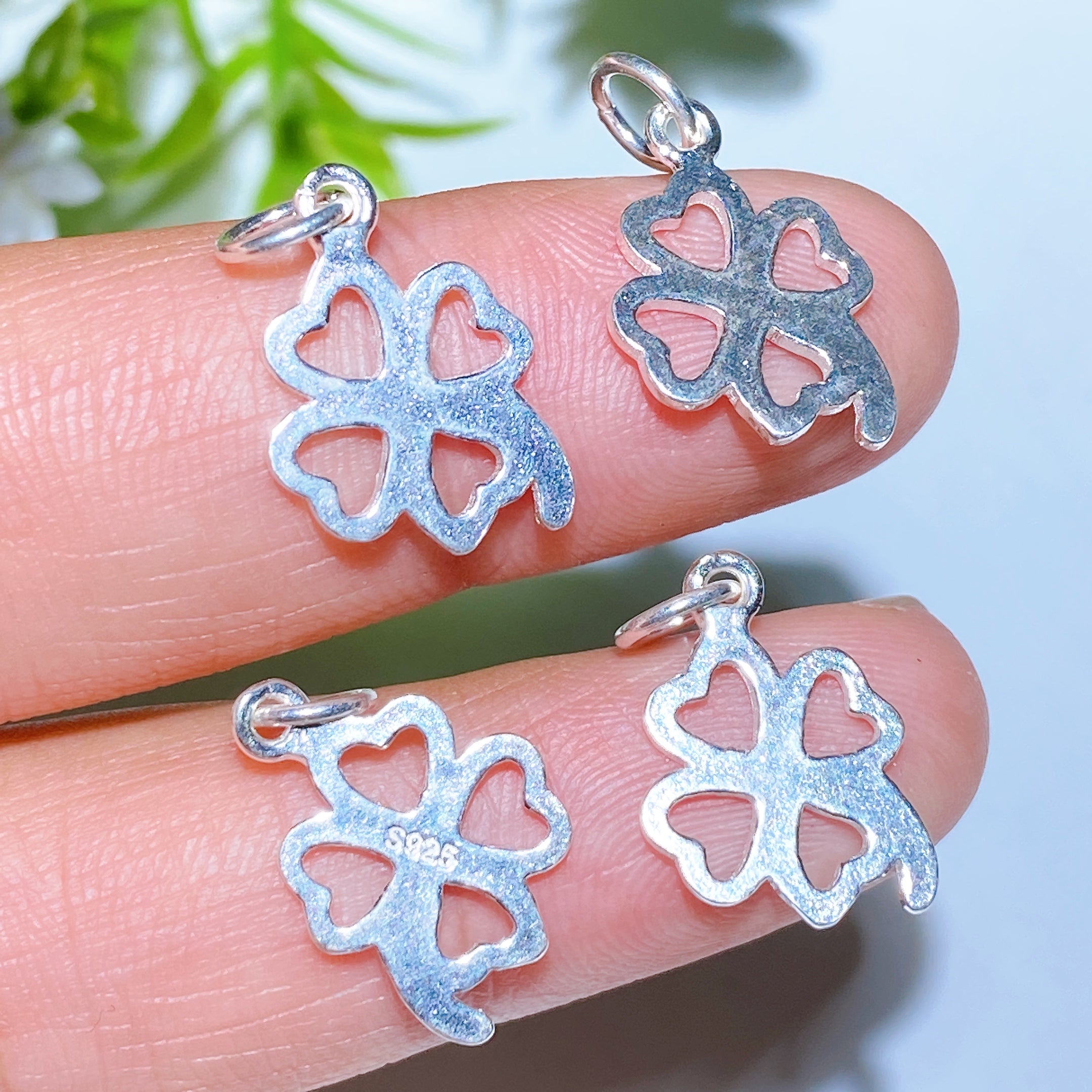 S925 Silver Carved Charms for Spiritual Jewelry DIY 5-15mm