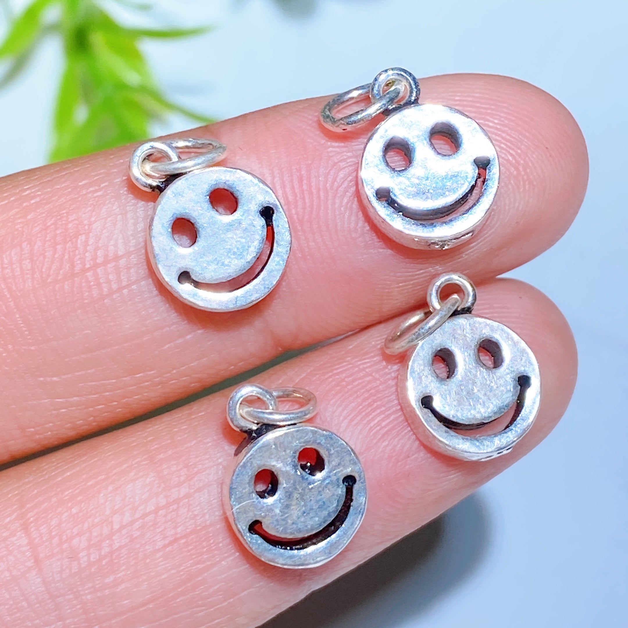 S925 Silver Carved Charms for Spiritual Jewelry DIY 5-15mm