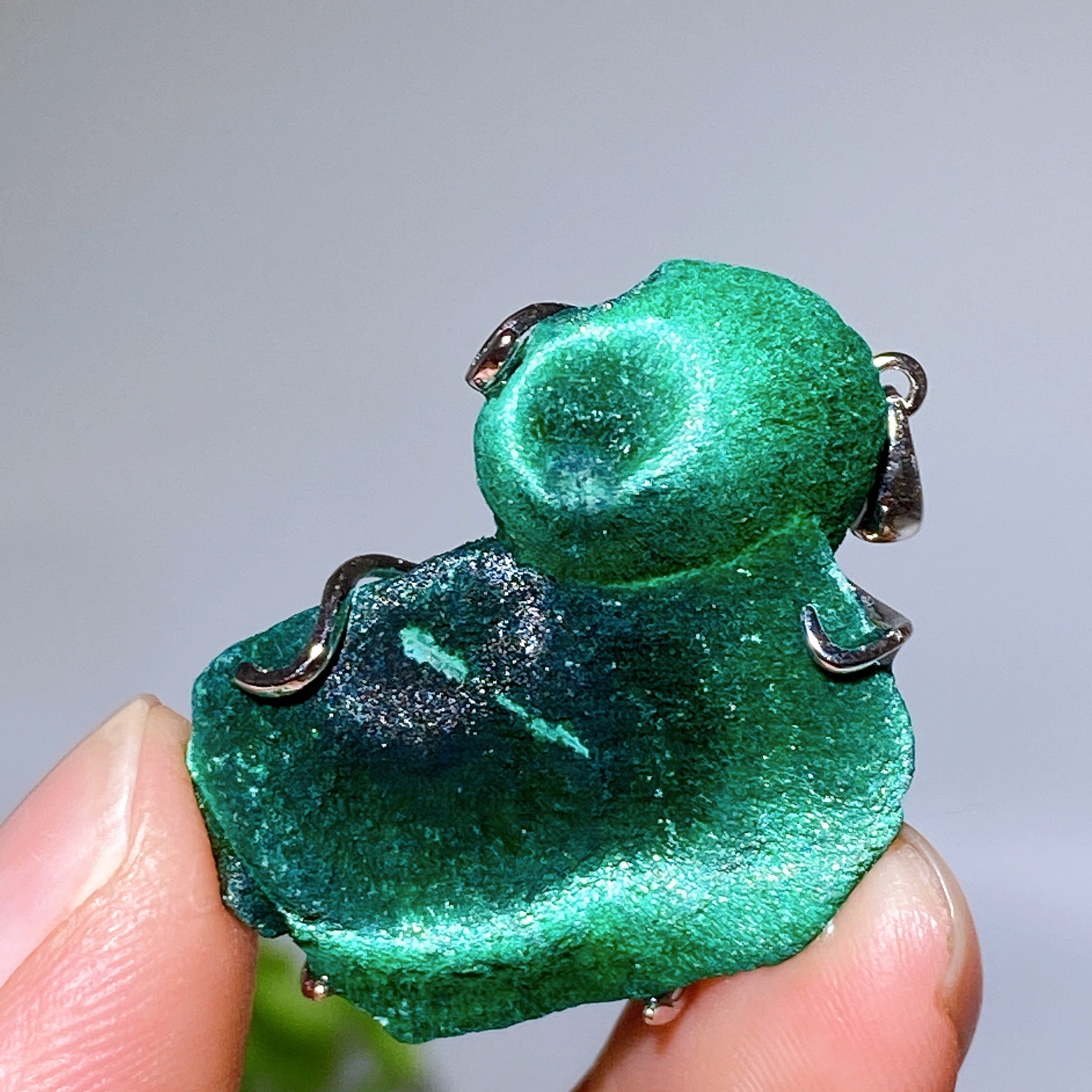 S925 Silver Natural Gemstone Crystal Pendant 15-25mm Healing