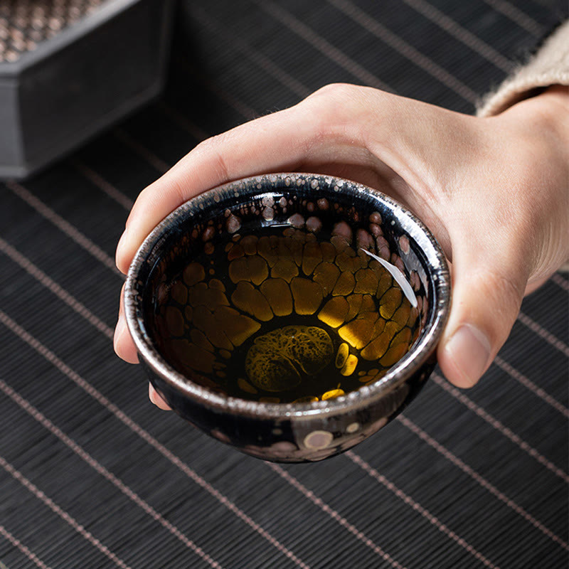 Sakura Jianzhan Ceramic Tea Cup 140ml Cherry Blossom Design