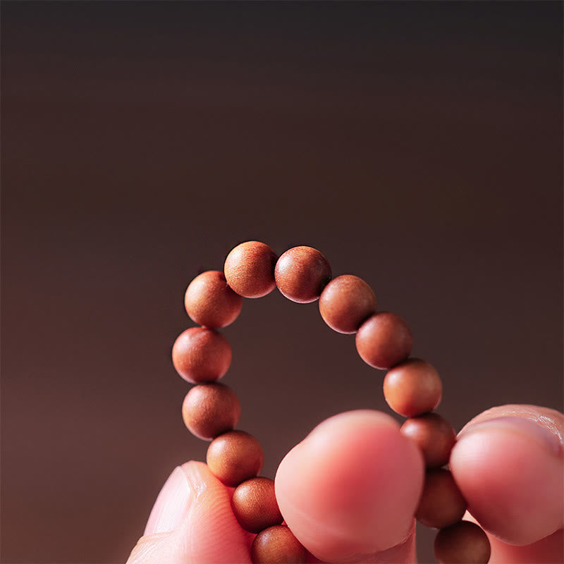 Sandalwood & Hetian Jade Double Wrap Protection Bracelet