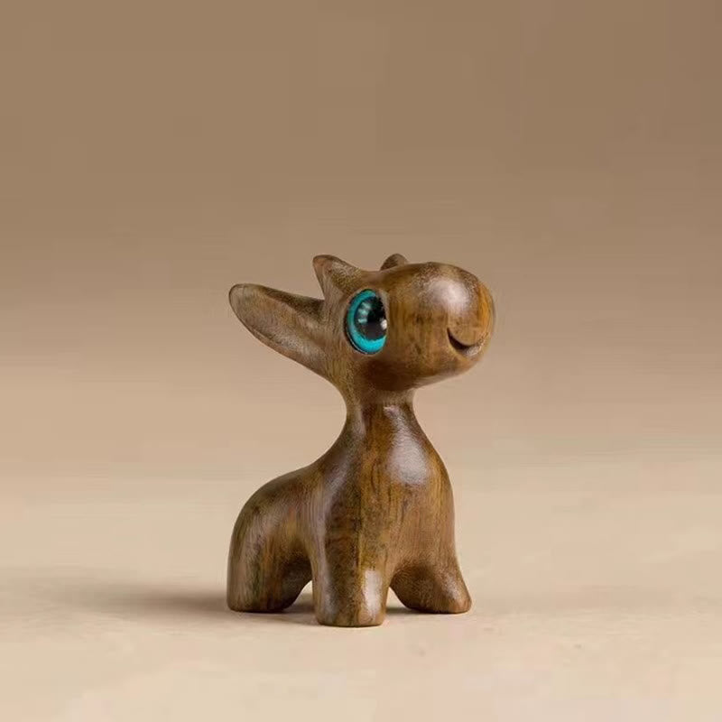 Sandalwood Lucky Mini Deer Protection Figurine Small 3.6cm