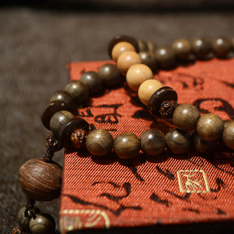 Sandalwood Protection Charm Mala Bracelet 8mm Meditation