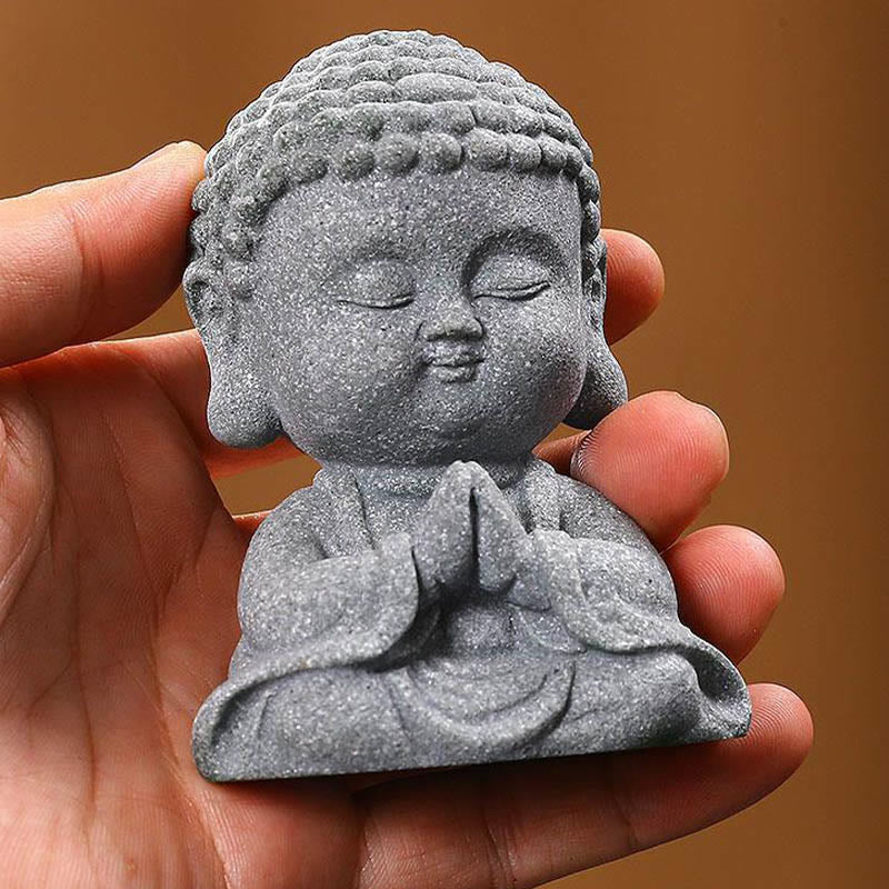 Sandstone Buddha Statue for Meditation and Serenity 6.7cm