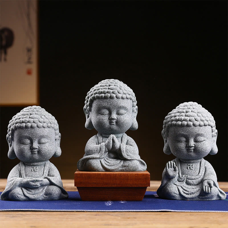 Sandstone Buddha Statue for Meditation and Serenity 6.7cm