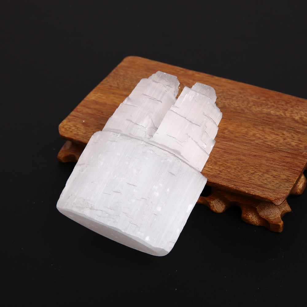 Selenite 4-Inch Double Twin Tower Crystal for Healing