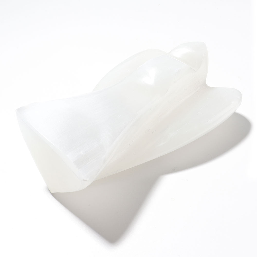 Selenite Crystal Angel Carving 5.8 Inch Healing Statue